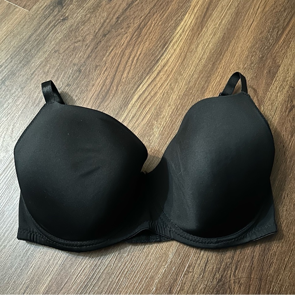 Delta Burke Black Full Coverage Bra 40DD